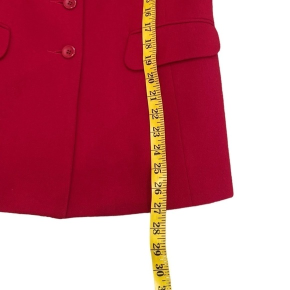 Vintage Norton McNaughton red 100% wool blazer jacket lined notched collar 10p - Picture 14 of 16